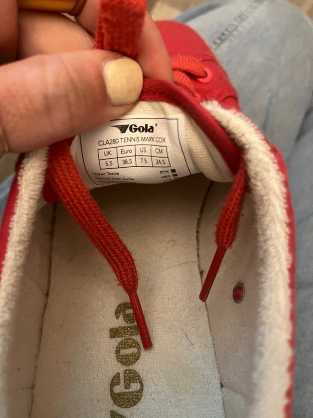 Gola Women's Canvas Sneaker in Coral and Cream - Picture 4 of 4